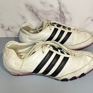 Adidas Women’s Sneakers - Size 7 - White & Black Classic Stripes